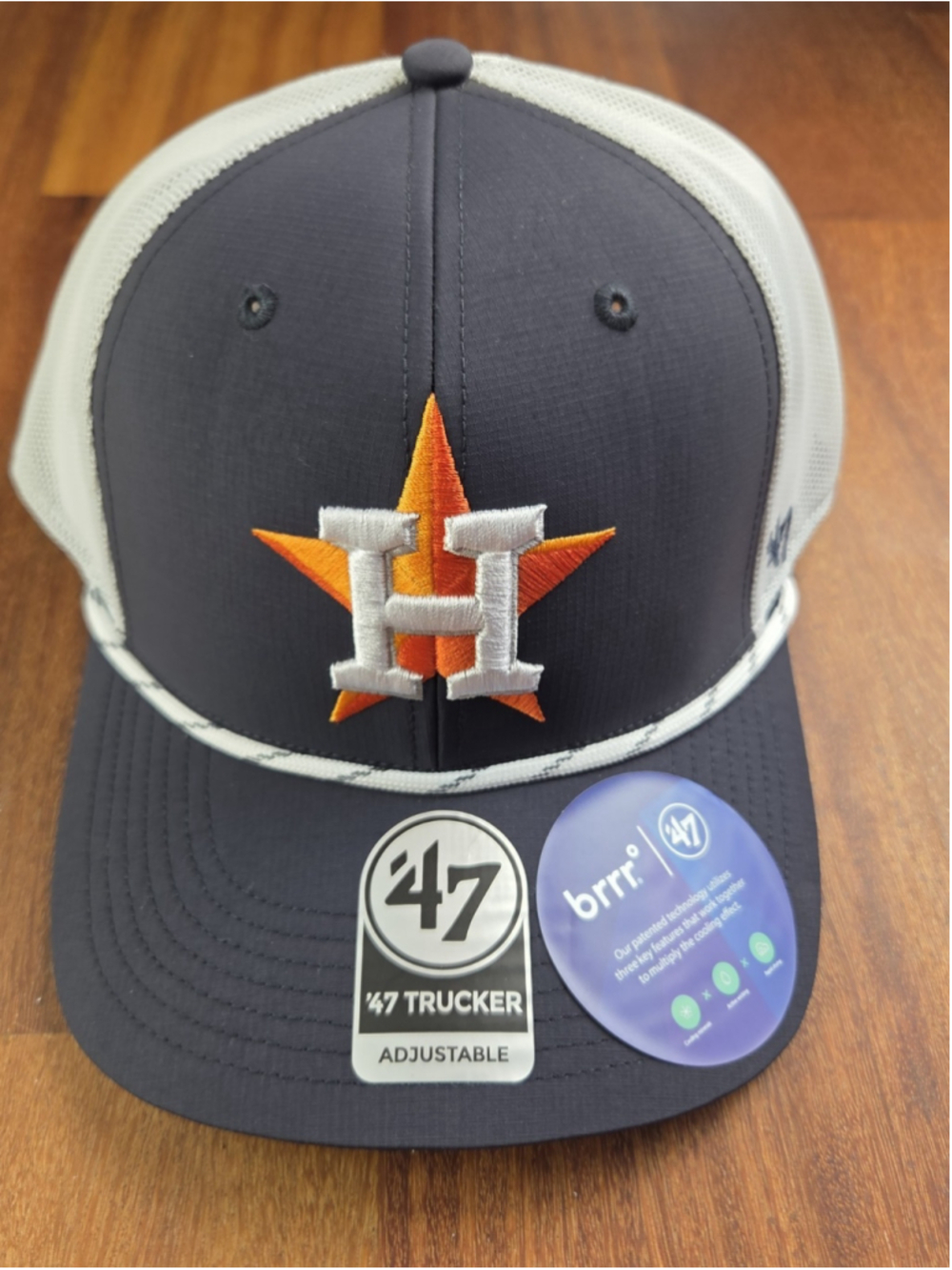 Houston Astros '47 Brand Brrr® Trucker Hat Navy/White Adjustable OSFA New #1194